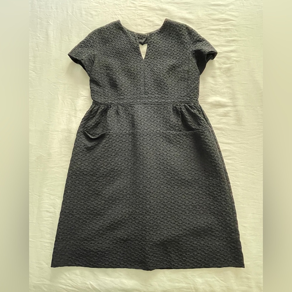 Navy textured midi dress by Orla Kiley (size 8) - Picture 3 of 6